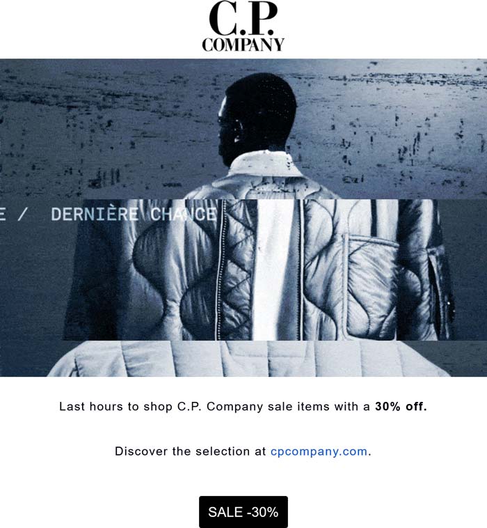 30% off at C.P. Company