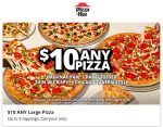 Any large 5 topping pizza = $10 at Pizza Hut #pizzahut