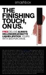 Free liquid lipstick on $65 today at Smashbox #smashbox