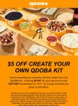 $5 off create your own Qdoba meal kit via promo code 5OFFQKIT #qdoba