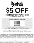 $5 off $25 today at Spencers, or online via promo code WINTER #spencers $5 off $25 today at Spencers, or online via promo code WINTER #spencers