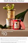 $10 single wick candles today at Bath & Body Works #bathbodyworks