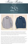 Extra 25% off clearance at Brooks Brothers #brooksbrothers