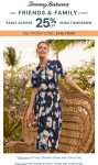 25% off online at Tommy Bahama via promo code EARLYBIRD #tommybahama