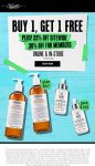 Second item free + 25% off everything at Kiehls, ditto online #kiehls