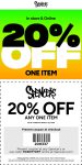 20% off a single item today at Spencers, or online via promo code TWENTYOFF #spencers