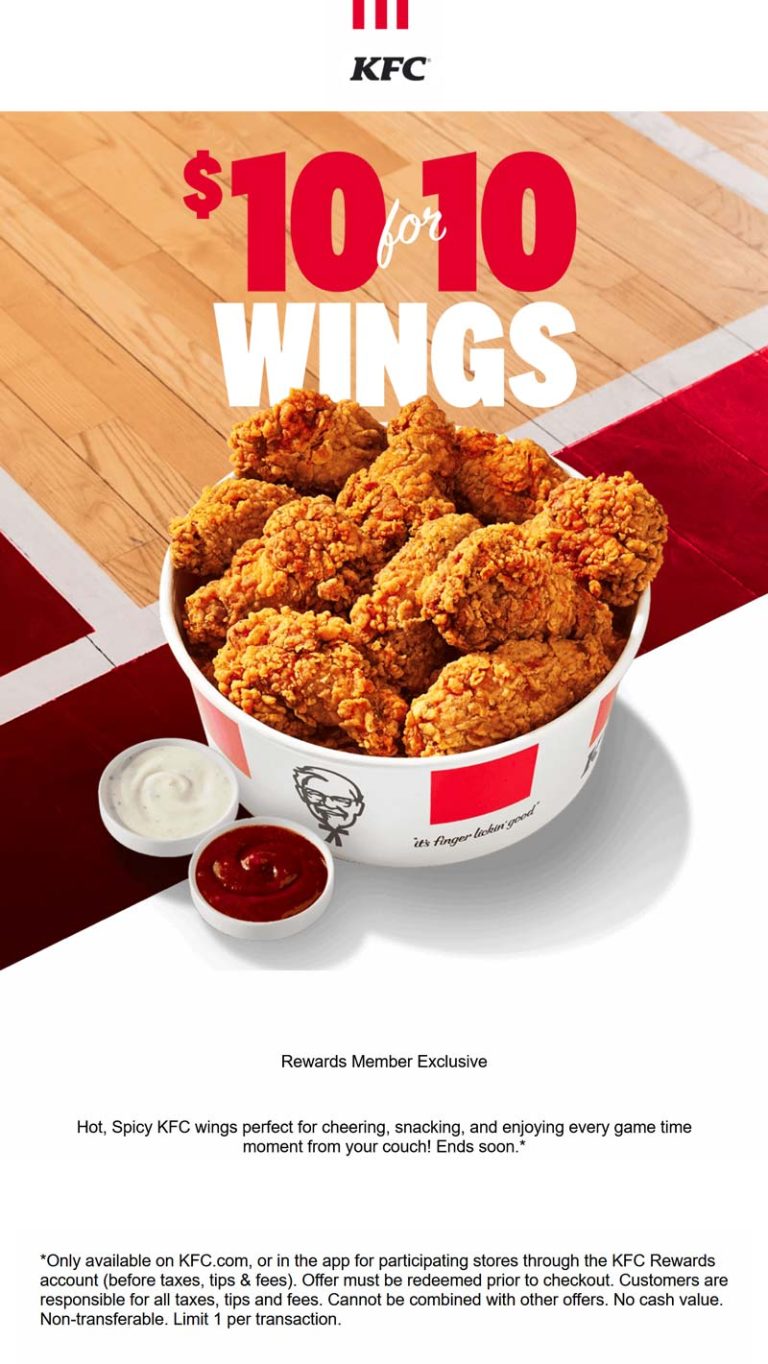 $1 chicken wings at KFC