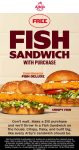 Free fish sandwich on $10 at Arbys #arbys