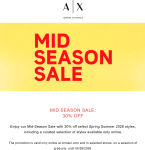 30% off at Armani Exchange, ditto online #armaniexchange