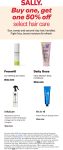 Second hair care 50% off at Sally beauty #sally Second hair care 50% off at Sally beauty #sally