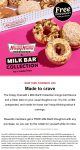 Free milk bar doughnut with any order via login at Krispy Kreme #krispykreme