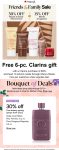 30% off friends & family at Macys, also free 6pc Clarins on $85+ online #macys