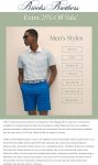 Extra 25% off sale items at Brooks Brothers, ditto online #brooksbrothers