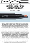 Extra 40% off sale items online at MAC Cosmetics via promo code EXTRA10 #mac