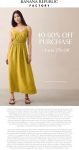 65-85% off at Banana Republic Factory, ditto online #bananarepublicfactory