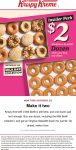 Second dozen doughnuts for $2 via login at Krispy Kreme #krispykreme