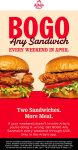 Second sandwich free weekends this month at Arbys #arbys Second sandwich free weekends this month at Arbys #arbys