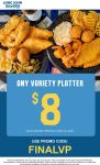 Any variety platter = $8 at Long John Silvers restaurant via promo code FINALVP #longjohnsilvers