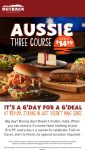 3-course = $15 at Outback Steakhouse restaurants #outbacksteakhouse