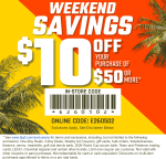 $10 off $50 at Big 5 sporting goods, or online via promo code E260502 #big5