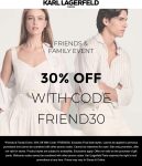 30% off at KARL LAGERFELD via promo code FRIEND30 #karllagerfeld