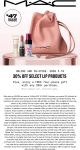 30% off lip products + free 4pc on $90 at MAC cosmetics, ditto online #mac