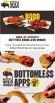 $10 bottomless appetizers & bogo chicken wings today at Buffalo Wild Wings #buffalowildwings