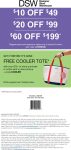 Free cooler tote on $75 also $10-$60 off $49+ at DSW, online promo LOVEMOM #dsw