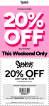 20% off a single item at Spencers, or online via promo code TWENTYOFF #spencers