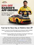 23% off app orders today at Hardees restaurants #hardees