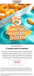 Second dozen $5 at Krispy Kreme doughnuts via promo code ORANGE #krispykreme