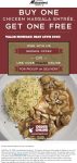 Second chicken marsala free today at Macaroni Grill, or online via promo code ITALIAN #macaronigrill