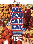 All you can eat = $16 at Applebees restaurants #