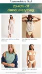 20-40% off at Abercrombie & Fitch, ditto online #abercrombiefitch