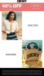 40% off at DKNY, or online via promo code TAKE40 #dkny 40% off at DKNY, or online via promo code TAKE40 #dkny