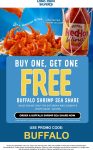 Second buffalo shrimp free weekends at Long John Silvers restaurants via promo code BUFFALO #longjohnsilvers Second buffalo shrimp free weekends at Long John Silvers restaurants via promo code BUFFALO #longjohnsilvers