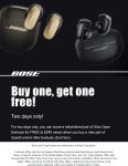 Second pair earbuds free at Bose #bose