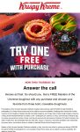 Free themed doughnut with your order at Krispy Kreme #krispykreme Free themed doughnut with your order at Krispy Kreme #krispykreme