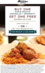 Second spaghetti meatballs entree free today at Macaroni Grill, or online via promo code ITALIAN #macaronigrill Second spaghetti meatballs entree free today at Macaroni Grill, or online via promo code ITALIAN #macaronigrill