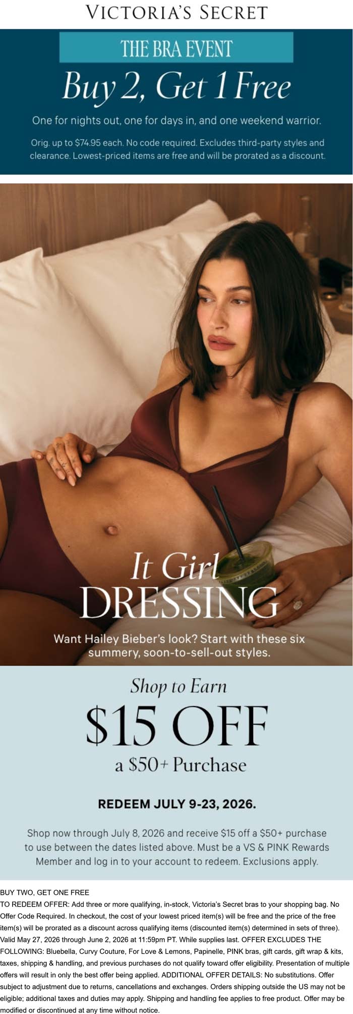 3rd bra free & more at Victorias Secret