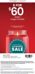 6 large candles for $60 today at Yankee Candle #yankeecandle