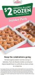 Second dozen doughnuts = $2 at Krispy Kreme #krispykreme