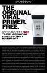 Free primer on $65 today online at Smashbox cosmetics #smashbox