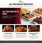 Bottomless Boneless Wings, Signature Riblets, Double Crunch Shrimp and endless fries = $16 at Applebees #applebees Bottomless Boneless Wings, Signature Riblets, Double Crunch Shrimp and endless fries = $16 at Applebees #applebees