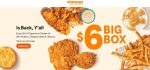 2pc chicken or 3 tenders + 2 sides + biscuit = $6 at Popeyes #popeyes