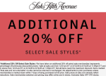 Extra 20% off sale styles at Saks Fifth Avenue #saksfifthavenue Extra 20% off sale styles at Saks Fifth Avenue #saksfifthavenue