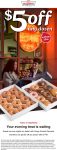 $5 off any dozen doughnuts after 5p at Krispy Kreme #krispykreme $5 off any dozen doughnuts after 5p at Krispy Kreme #krispykreme