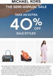 Extra 40% off sale styles at Michael Kors, ditto online #michaelkors Extra 40% off sale styles at Michael Kors, ditto online #michaelkors
