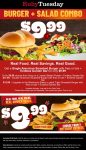 Cheeseburger + salad bar = $10 today at Ruby Tuesday #rubytuesday Cheeseburger + salad bar = $10 today at Ruby Tuesday #rubytuesday