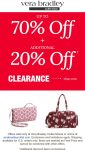 70-90% off clearance at Vera Bradley Outlet store #verabradley 70-90% off clearance at Vera Bradley Outlet store #verabradley
